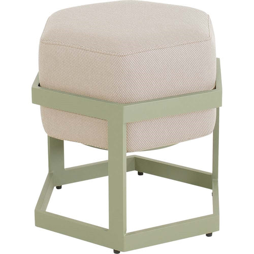 Lesli Living voetenbank Esagono - groen - 48x41,5x47,5cm