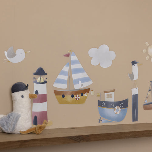 Little Dutch Muurstickers voor in de kinderkamer - Sailors Bay - 2x 42x30cm - vtwonen shop