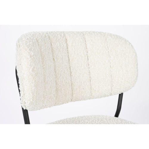 Housecraft Living Jolien Eetkamerstoelen Zwart/Bouclé - Set van 2 - vtwonen shop