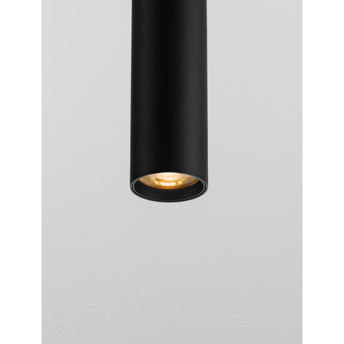 Nova Luce AMI Slanke hanglamp voor aan het plafond, zandkleurig zwart, GU10 fitting, 1x10W