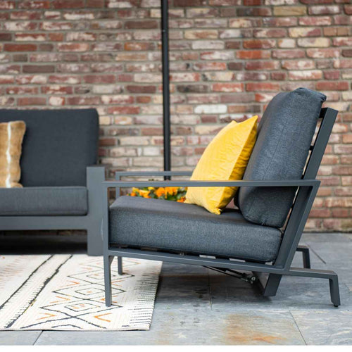 Garden Impressions loungeset Coba donker grijs - 4-delig