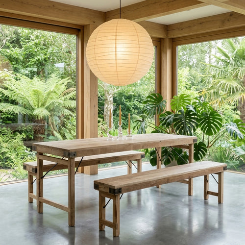 Raw materials inklapbare tafel Limewash - naturel - 172x60x76 cm