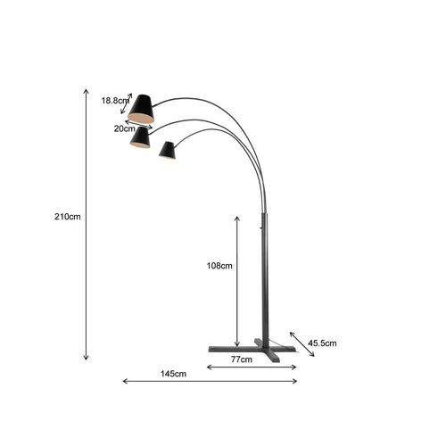 Kare Design Vloerlamp Cappellino zwart - vtwonen shop