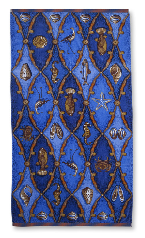 Pip Studio Strandlaken Little Sea - 100 x 180 cm - Blauw