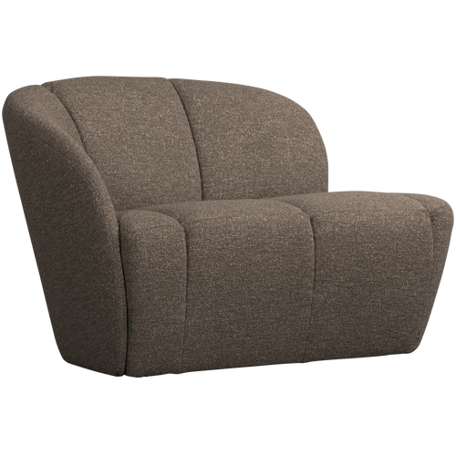 WOOOD 2-zits bankje links Mojo - Polyester - Bruin Melange - 73x112x77