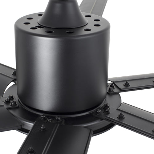 Faro Andros Extra grote zwarte plafondventilator met gelijkstroommotor, 6 snelheden