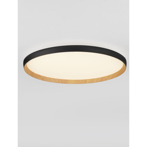 Nova Luce VOMOS Inbouw plafondlamp Sandy Black, Wood Triac dimbare LED 55W 4760lm 2700-3000-4000K CCT