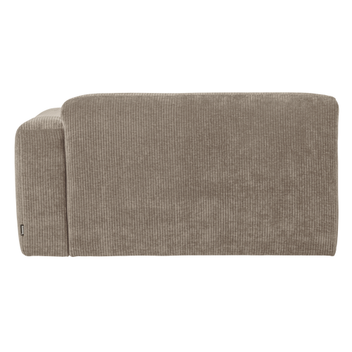 WOOOD 1,5-zits bank arm rechts Mojo Base - Rib - Donkerzand - 74x145x97