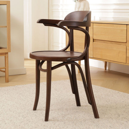 Fameg Thijs Houten Eetkamerstoel Walnoot - Met Armleuning - vtwonen shop