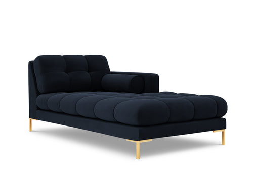 Cosmopolitan Design rechter chaise longue Bali flueel, donkerblauw - 185x102x75cm