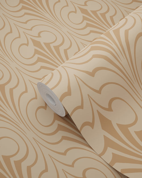 ESTAhome behang grafische vorm terracotta roze - 50 x 900 cm - 139635 - vtwonen shop