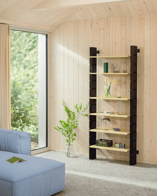 noo.ma Ravi modulair wandrek, botergeel, 106 x 35 x 200,5 cm