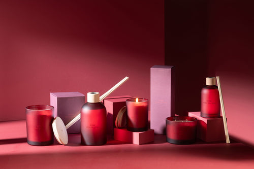 J-Line geurstokjes Accords Essentiels - Rose Séduisante - rood - 250 ml