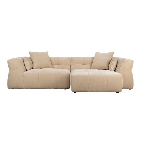 Dutchbone Hodge Bank met Chaise Longue Rechts Beige