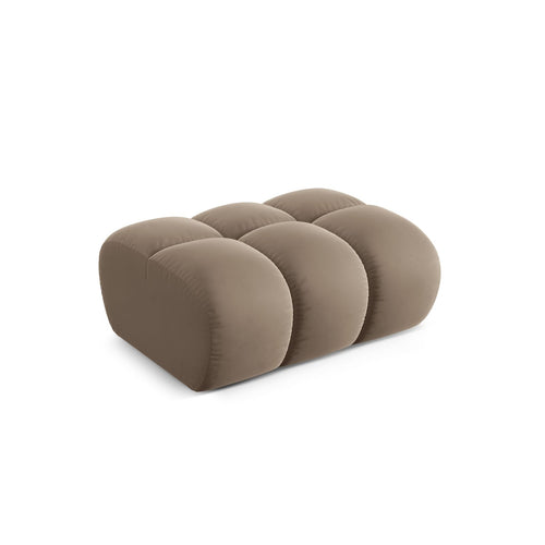 Cosmopolitan Design - Poef Treno flueel cappuccino - 70x90x42cm