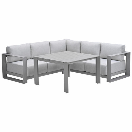 Garden Impressions lounge dining set Malakka taupe - valley sand - 4-delig
