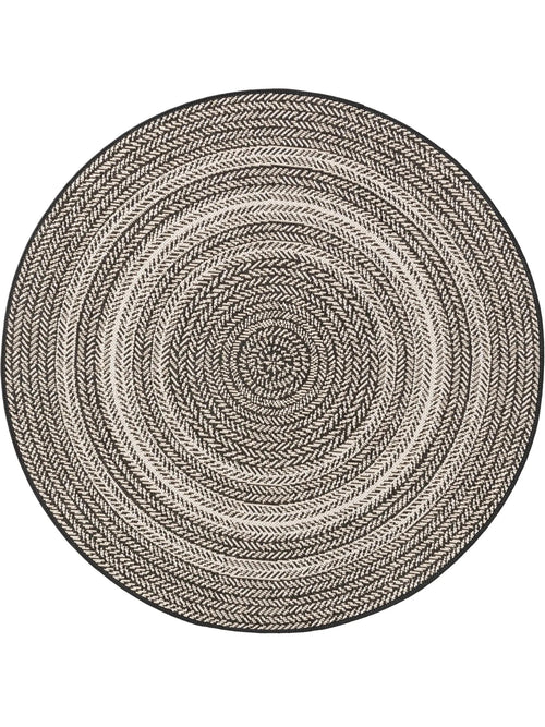 benuta binnen- en buitenkleed Metro - zwart/wit - ø 120 cm