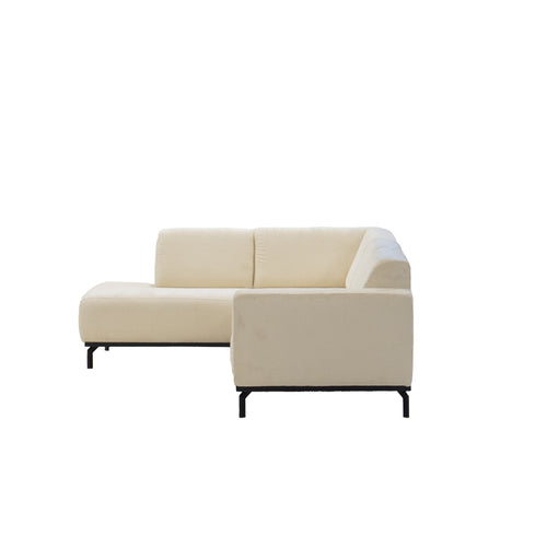 Giga Meubel Hoekbank Monza 3-zits Links - Stof/Metaal - Beige - vtwonen shop