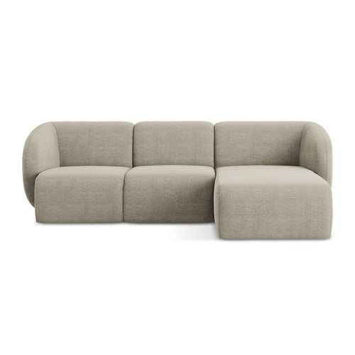 LaMiaSofa hoekbank rechts Cervo - bouclé - taupe - 248x166x99
