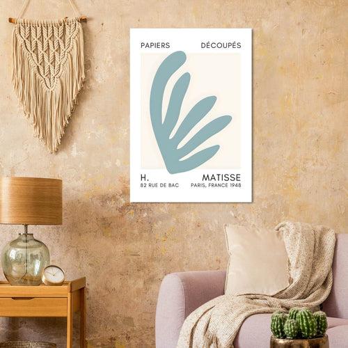 Artfulprints  Matisse – Aquatic impression turquoise   poster 30x40 cm