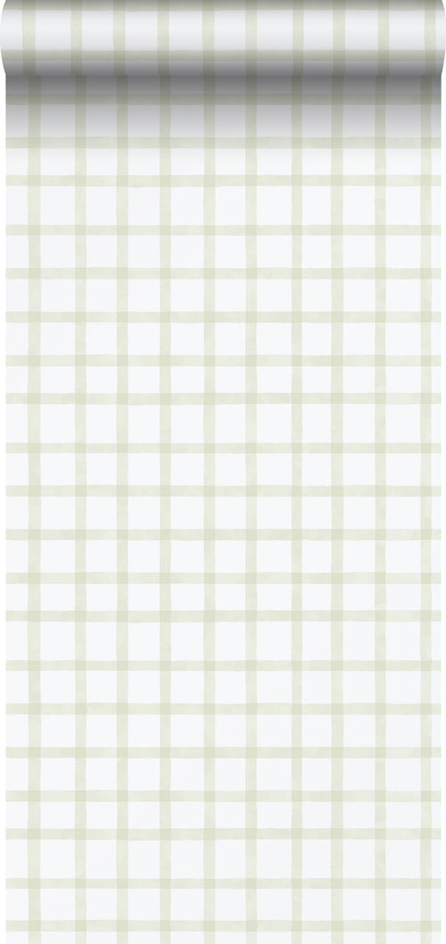 Sanders & Sanders behang ruitjes lichtgroen en wit - 53 cm x 10.05 m - 640646