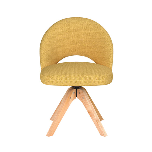 Housecraft Living Mick Eetkamerstoel Draaibaar Hout Okergeel - vtwonen shop