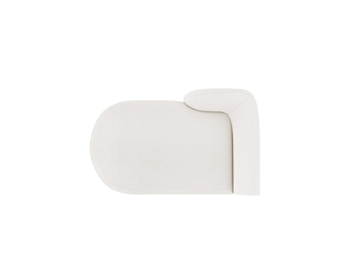 Micadoni - Linker meridiaan "Miley" 2 zitplaatsen, boucle wit - 156x90x70cm