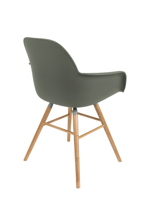 Zuiver Albert Kuip Eetkamerstoelen met armleuning Groen - Set van 2 - vtwonen shop