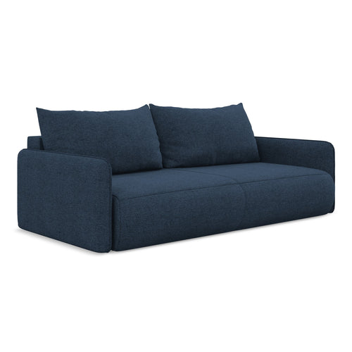 LaMiaSofa 3-zits slaapbank Palermo - chenille stof - koningsblauw - 216x105x86
