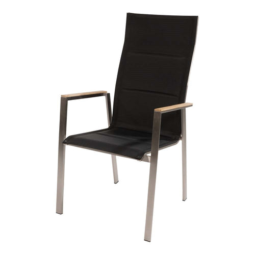 Lesli Living bistrostoel hoge - zwart - 59x66x109cm - set van 4