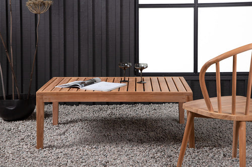 Rebellenclub Tuin Salontafel Zestin - 110 x 70cm - Naturel Hout