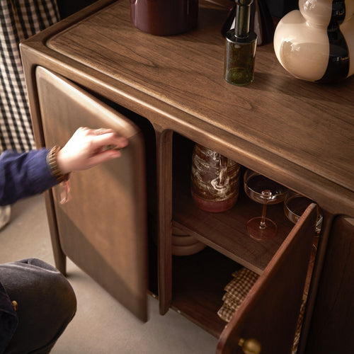 Tikamoon Buffetkast van mindihout 160 cm - Bruin