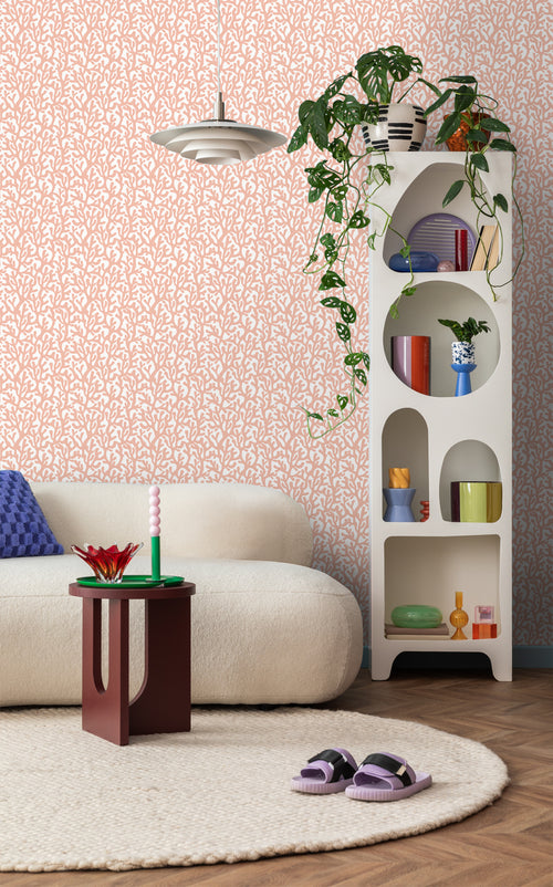 ESTAhome behang koraal terracotta roze en wit - 50 x 900 cm - 131010 - vtwonen shop