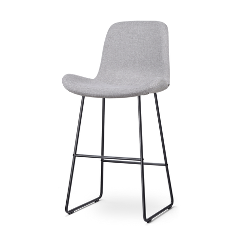 Nolon Nino-Fé Barkruk Lichtgrijs - Zwart Onderstel - 75 cm - vtwonen shop