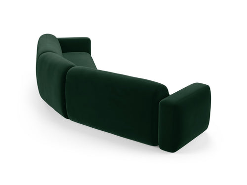 Cosmopolitan Design Symmetrische modulaire hoekbank Strino 3-zits, flueel flessengroen - 210x344x78cm