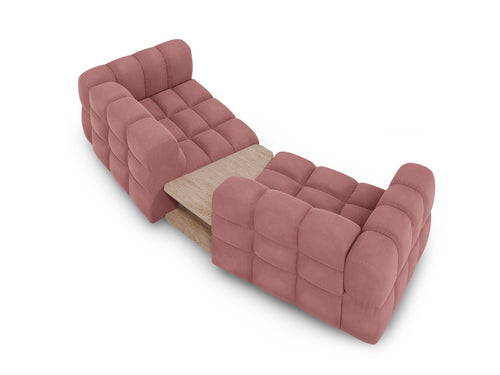 Cosmopolitan Design Modulaire bank Sky 2-zits, flueel, zalm - 148x280x70cm