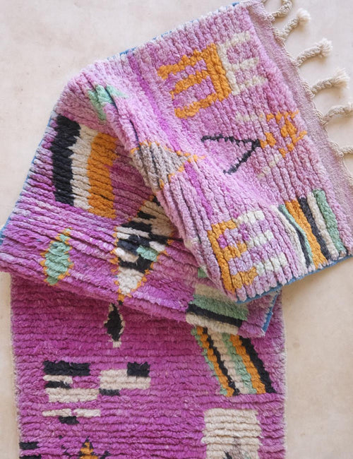 AFK Living vloerkleed Berber - handgemaakt - Wol - 69 x 327 cm