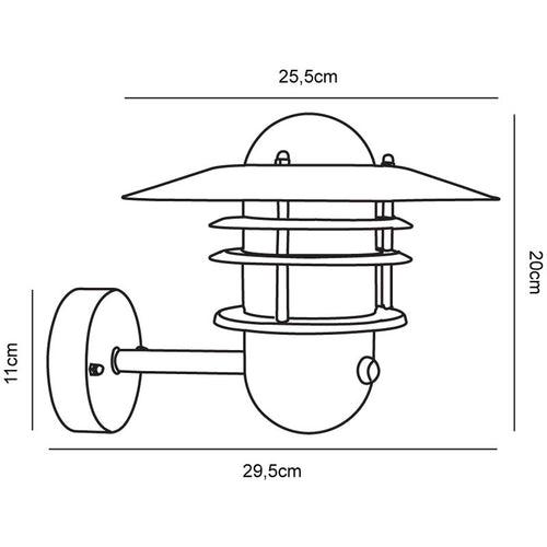 Nordlux Agger Wandlamp Buiten | Sensor | E27 | IP54 | Verzinkt | Seaside - vtwonen shop