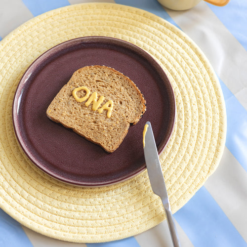 Ona - Placemat 35cm sunny yellow Piff - Set van 4