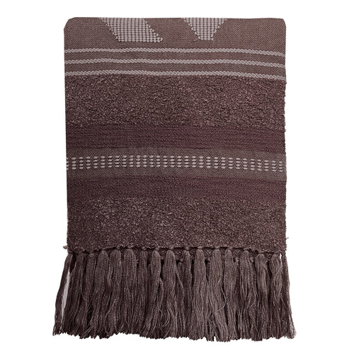 Malagoon plaid Crafty - kastanjebruin - 125x150cm