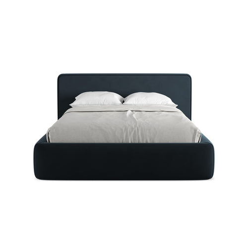 LaMiaSofa Bed met opbergruimte Firenze - velours - koningsblauw - 180x225x82