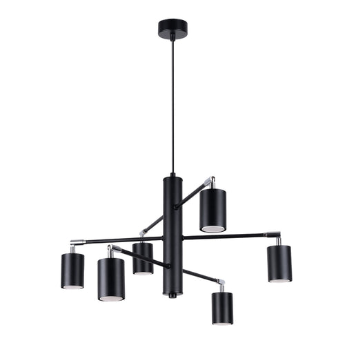 Sollux Lighting Kroonluchter LEMMI 6 zwart - 77x77x125cm