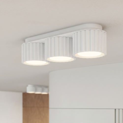 Sollux Lighting Plafondlamp AURA 3 wit Gx53 - 32,5x10x8cm