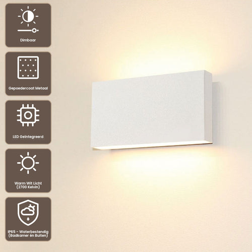 Artdelight Wandlamp Box 2L - Wit