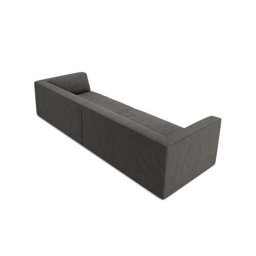 Cosmopolitan Design - Bank Siena 4-zits, ribfluwelen donkergrijs - 93x302x69cm