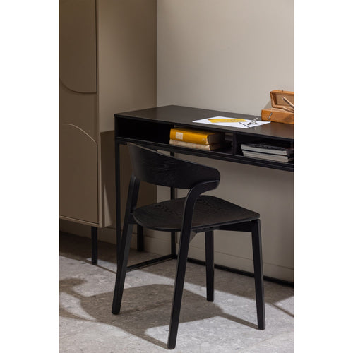 WOOOD eetkamerstoelen Cras - Essenhout - Zwart - Set van 6 - vtwonen shop