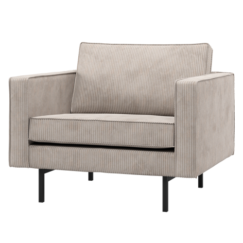 WOOOD fauteuil Rodeo - Ribstof - Ecru - 83x98x88 - vtwonen shop