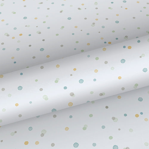 Sanders & Sanders behang stippen blauw, groen en wit - 53 cm x 10.05 m - 640641
