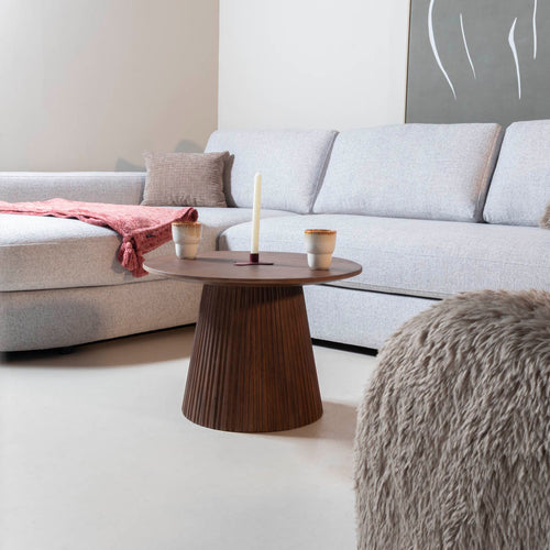 Giga Meubel Salontafel Salvador - Donkerbruin Hout - 60x60x41cm - vtwonen shop