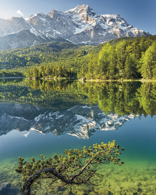 Sanders & Sanders fotobehang Landschap Duitsland groen en blauw - 200 x 250 cm - 612485